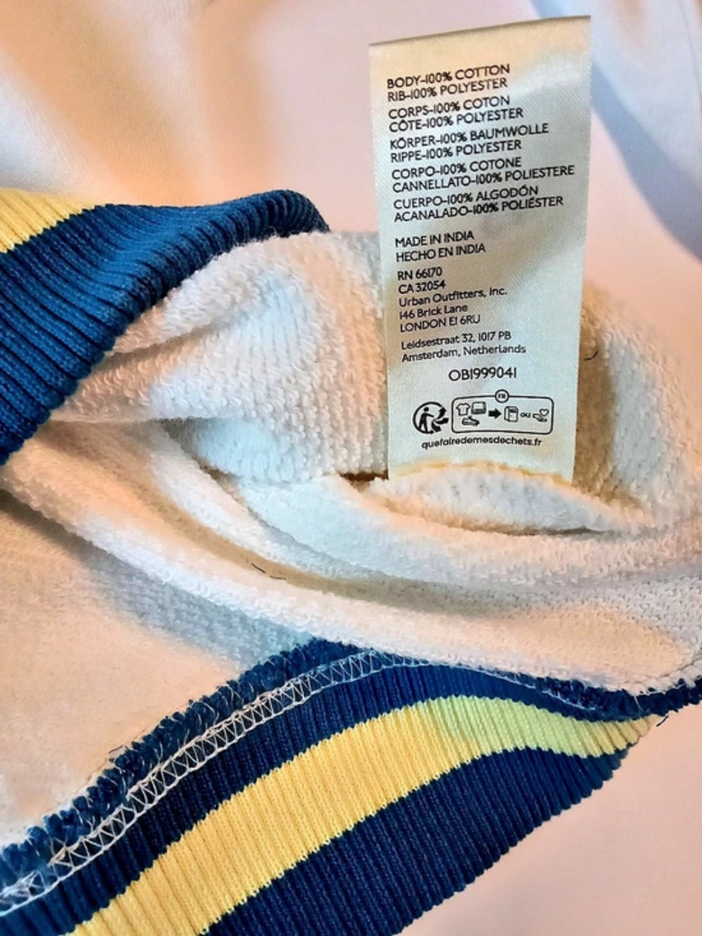 FP Movement Color Block Pullover White XL NWT - Picture 3 of 9